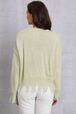 Lip Fringe Round Neck Sweater - Trendsi - Flyclothing LLC