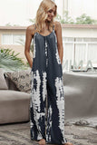 Tie-Dye Spaghetti Strap Jumpsuit with Pockets - Trendsi - Flyclothing LLC