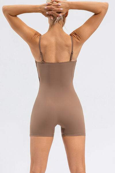 Spaghetti Strap Round Neck Romper - Trendsi - Flyclothing LLC