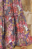 Floral Frill Trim Tiered Maxi Skirt - Trendsi - Flyclothing LLC