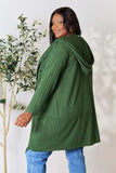 Basic Bae Full Size Ribbed Open Front Long Sleeve Cardigan - Trendsi - Flyclothing LLC