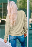 Letter Graphic Leopard Dropped Shoulder Sweatshirt - Trendsi