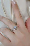 Moonstone Bat 925 Sterling Silver Ring - Trendsi