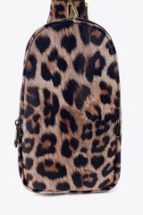 Printed PU Leather Sling Bag - Trendsi