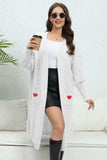 Lantern Sleeve Open Front Pocketed Cardigan - Trendsi - Flyclothing LLC