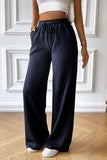 Drawstring Wide Leg Pants with Pocketed - Trendsi - Flyclothing LLC