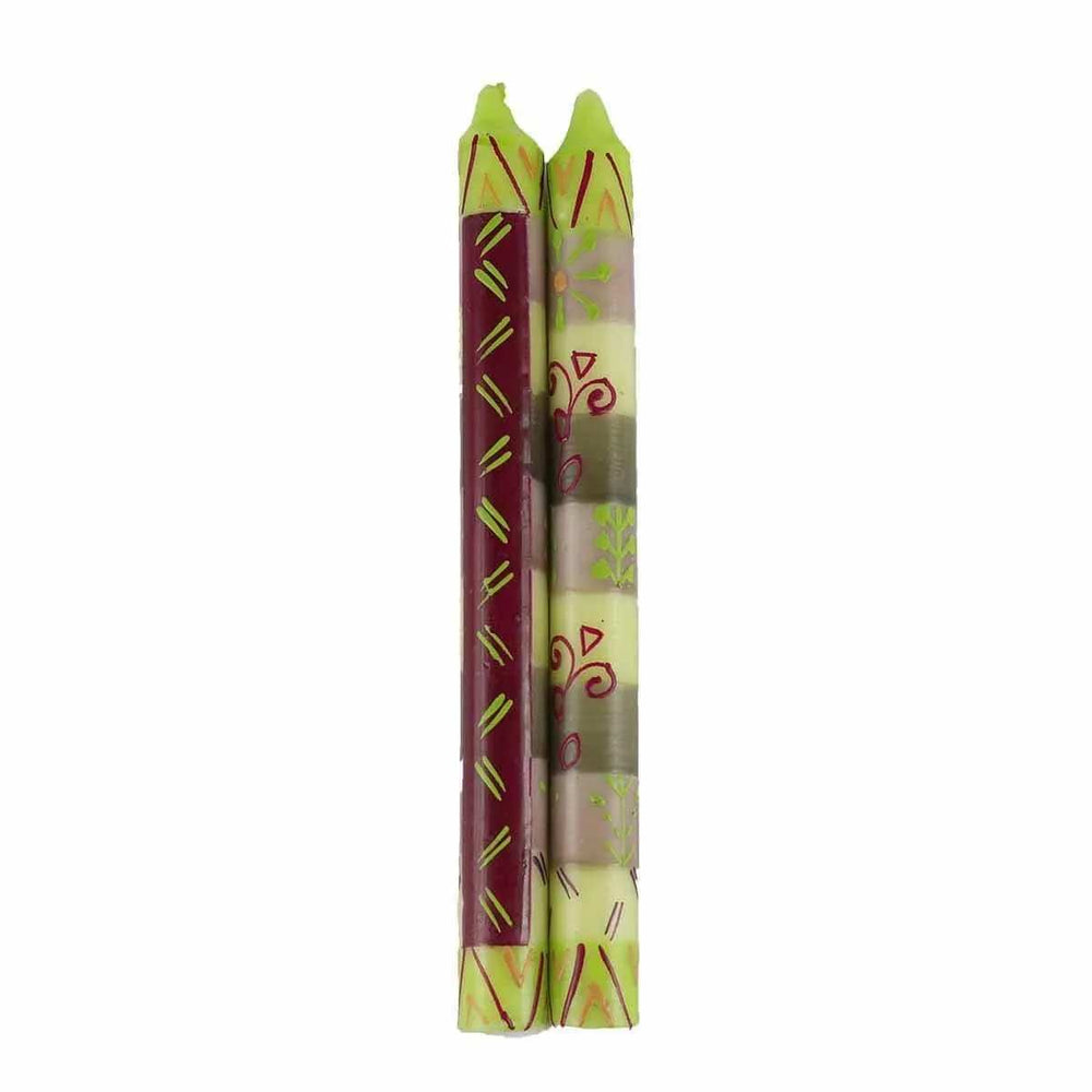 Hand Painted Candles in Kileo Design (pair of tapers) - Nobunto - Nobunto - Flyclothing LLC
