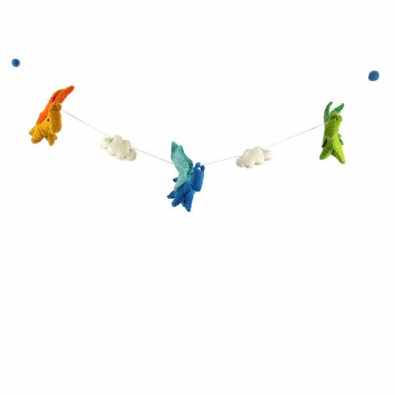 Felt Dragon Garland - Primary Colors - Global Groove - Flyclothing LLC