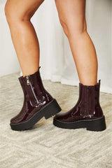 Forever Link Side Zip Platform Boots - Trendsi
