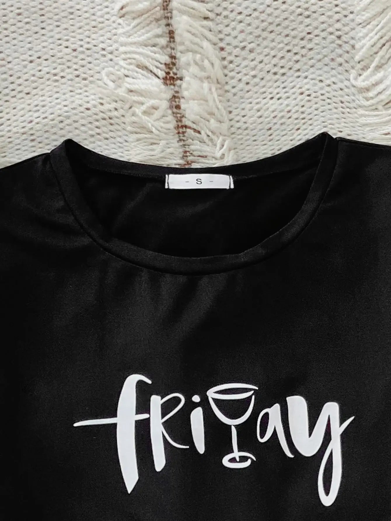 Graphic Tee and Panda Print Shorts Lounge Set - Trendsi - Flyclothing LLC