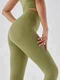 Wide Waistband Sports Leggings - Trendsi - Flyclothing LLC