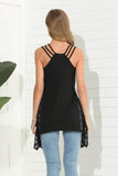 Printed Scoop Neck Strappy Tank - Trendsi