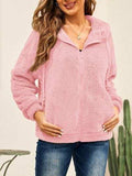 Drawstring Zip Up Hooded Plush Jacket - Trendsi - Flyclothing LLC