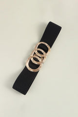 Zinc Alloy Buckle Elastic Wide Belt - Flyclothing LLC