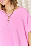 Zenana Texture Short Sleeve T-Shirt - Trendsi - Flyclothing LLC