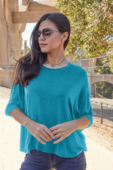 Basic Bae Full Size Round Neck Drop Shoulder T-Shirt - Trendsi - Flyclothing LLC