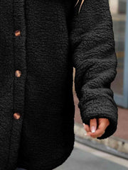 Button Down Collared Coat - Trendsi