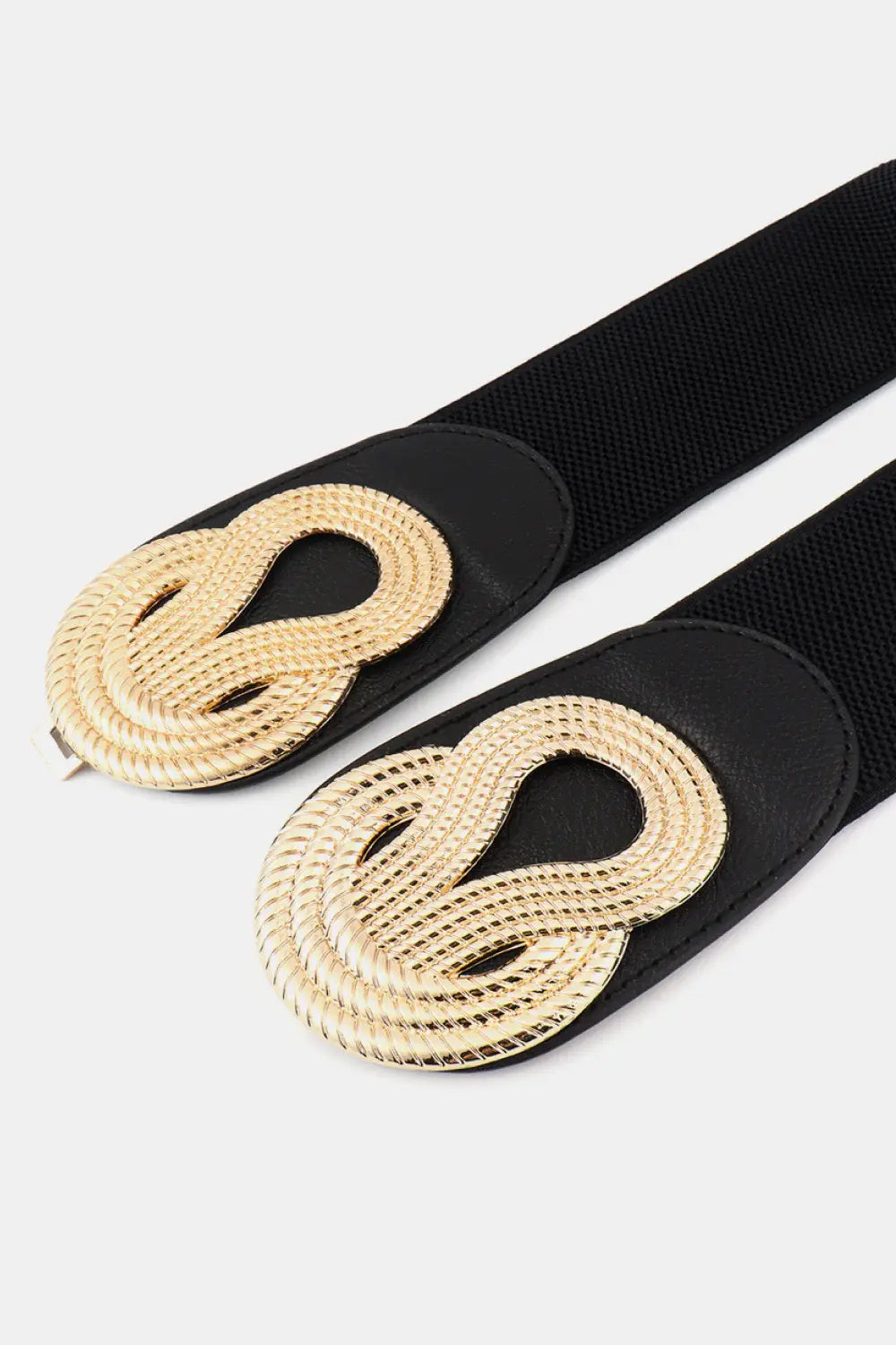 Twisted Alloy Buckle Wide Belt - Trendsi - Flyclothing LLC