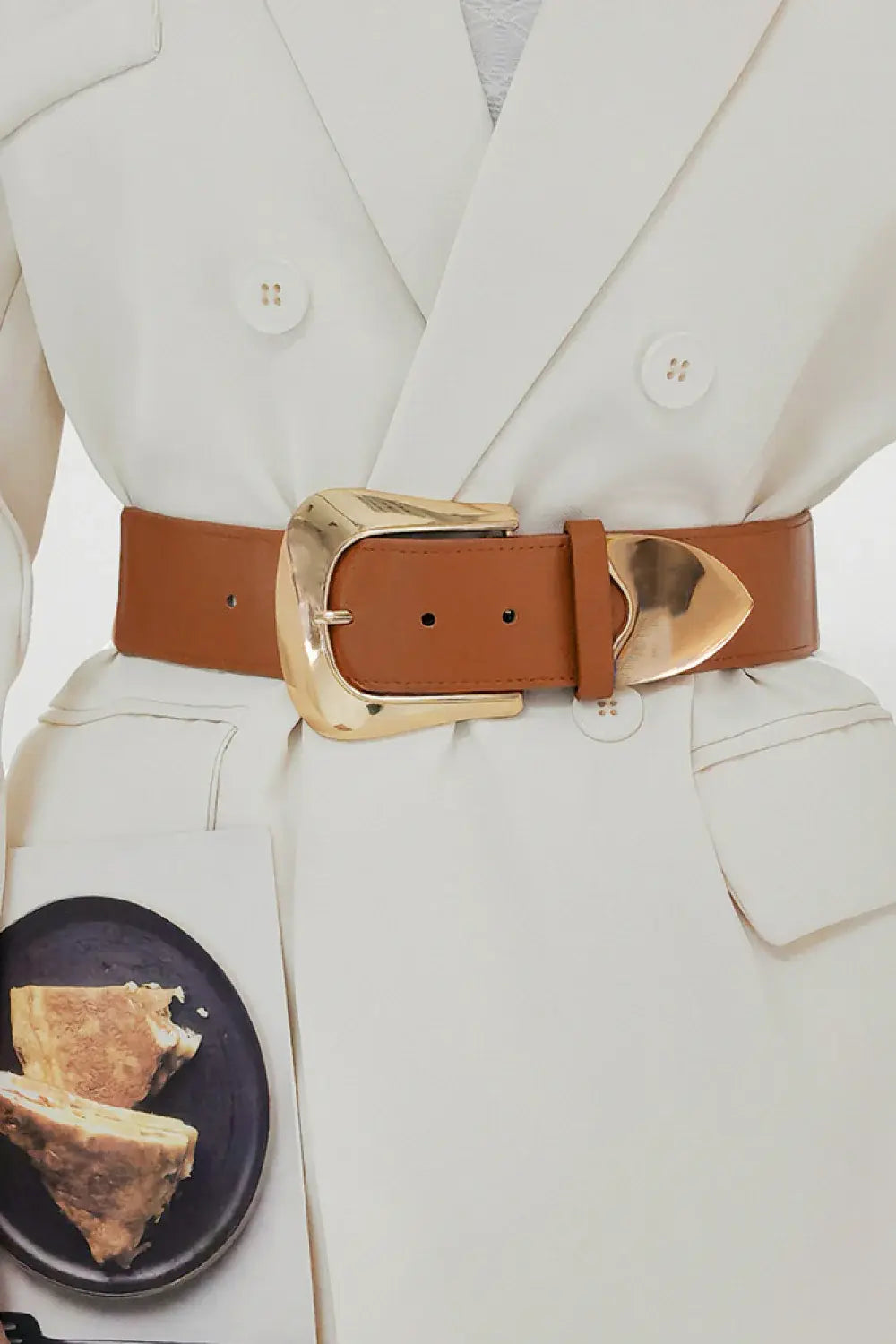 Elastic Wide PU Belt - Trendsi - Flyclothing LLC