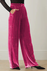 Loose Fit High Waist Long Pants with Pockets - Trendsi - Flyclothing LLC