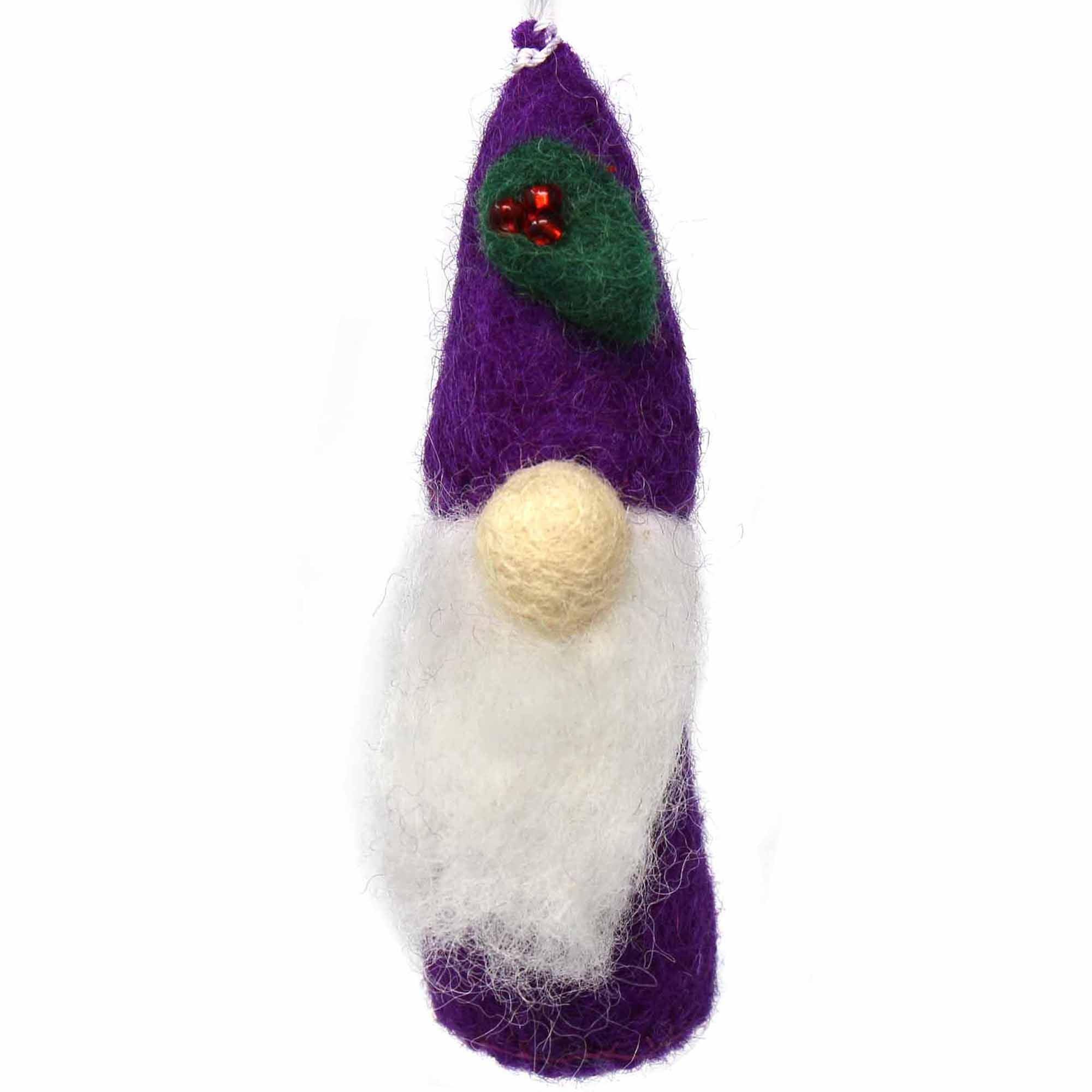 Christmas Ornament: Gnome, Purple - Global Groove (H) - Global Groove Direct