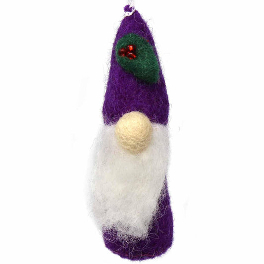 Christmas Ornament: Gnome, Purple - Global Groove (H) - Flyclothing LLC