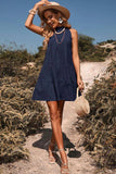 Tie Back Sleeveless Tiered Dress - Trendsi - Flyclothing LLC