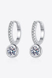 1 Carat Moissanite Rhodium-Plated Drop Earrings - Trendsi