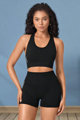 Cropped Sports Tank and Shorts Set - Trendsi