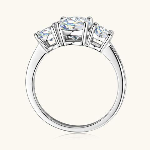 3 Carat Moissanite 925 Sterling Silver Ring - Trendsi