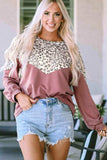 Leopard Round Neck Long Sleeve T-Shirt - Trendsi - Flyclothing LLC