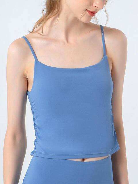 Ruched Sports Cami - Trendsi - Flyclothing LLC