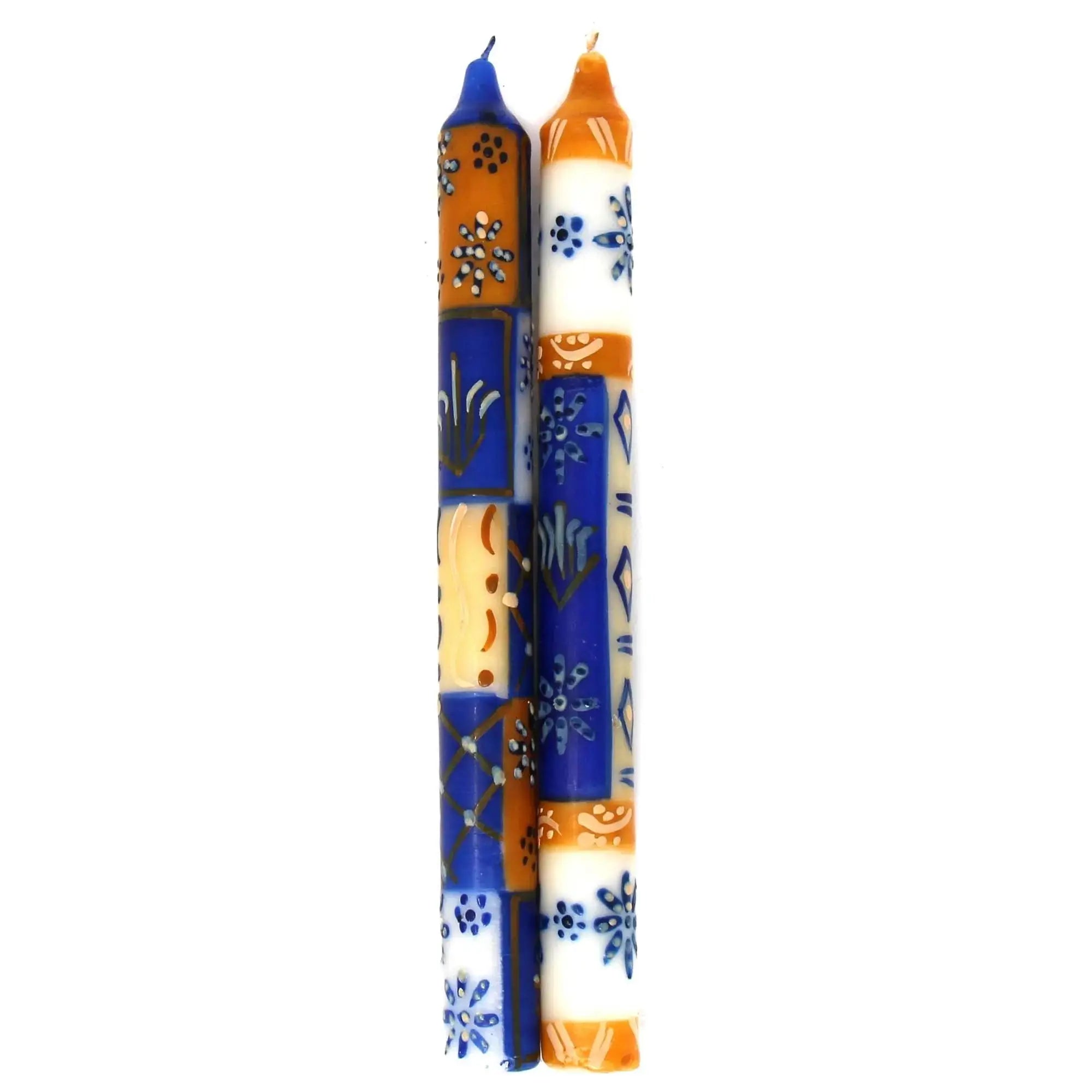 Tall Hand Painted Candles - Pair - Durra Design - Nobunto - Nobunto - Flyclothing LLC