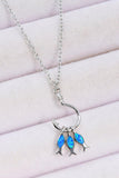 Opal Fish 925 Sterling Silver Necklace - Trendsi