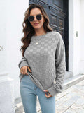 Round Neck Dropped Shoulder Sweater - Trendsi - Flyclothing LLC