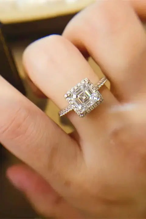 2 Carat Moissanite 925 Sterling Silver Ring - Trendsi - Flyclothing LLC