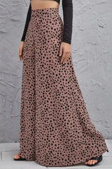 Animal Print High-Rise Culottes - Trendsi - Flyclothing LLC