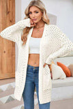 Open Front Dropped Shoulder Cardigan with Pockets - Trendsi - Flyclothing LLC