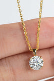 925 Sterling Silver 1 Carat Moissanite Chain-Link Necklace - Trendsi
