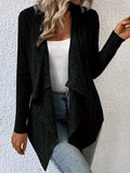 Open Front Long Sleeve Cardigan - Trendsi - Flyclothing LLC