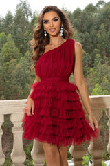 One-Shoulder Sleeveless Dress - Trendsi - Flyclothing LLC