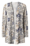 Printed Long Sleeve Cardigan - Trendsi - Flyclothing LLC