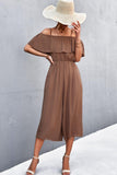 Spaghetti Strap Layered Jumpsuit - Trendsi