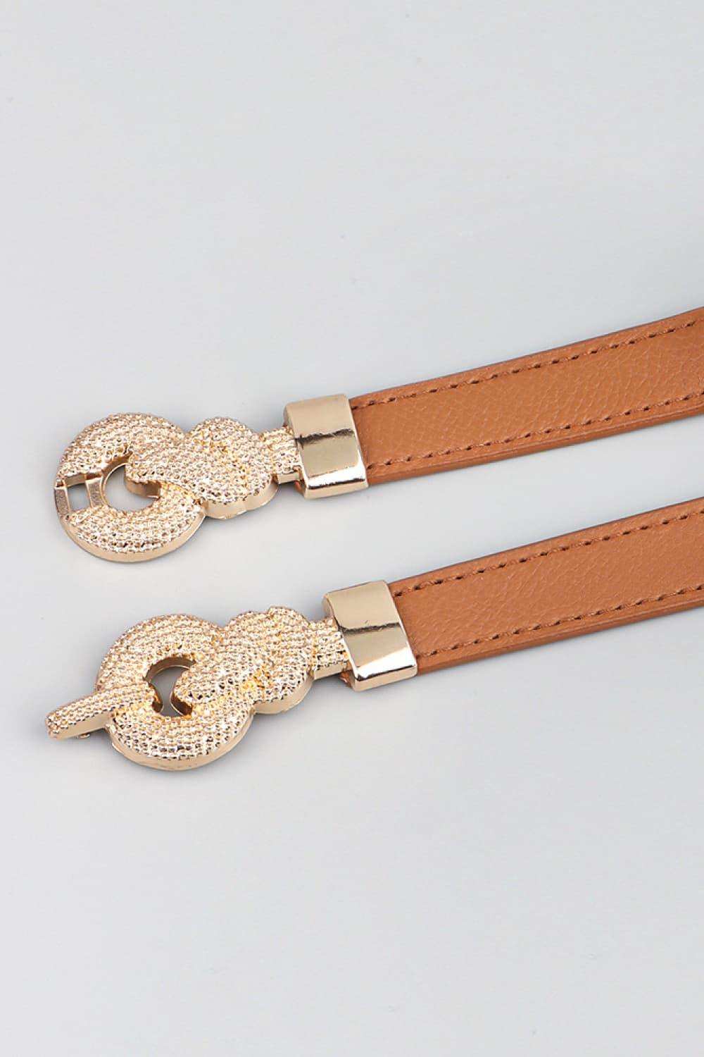 Zinc Alloy Buckle PU Leather Belt - Trendsi - Flyclothing LLC