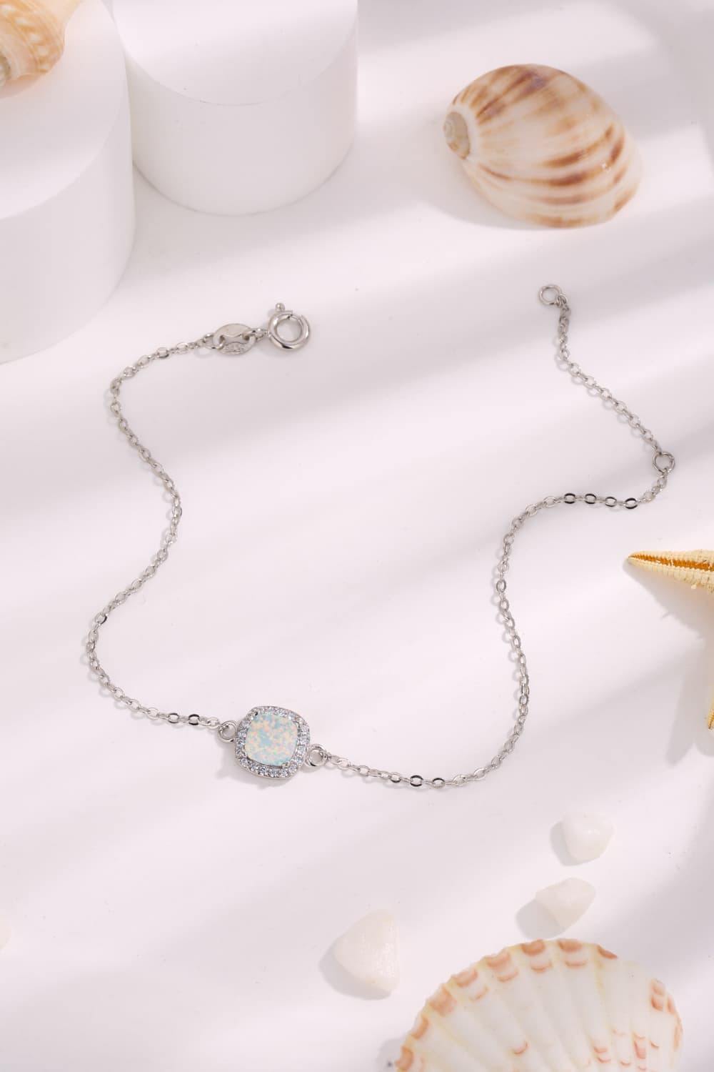 Opal Platinum-Plated Bracelet - Trendsi