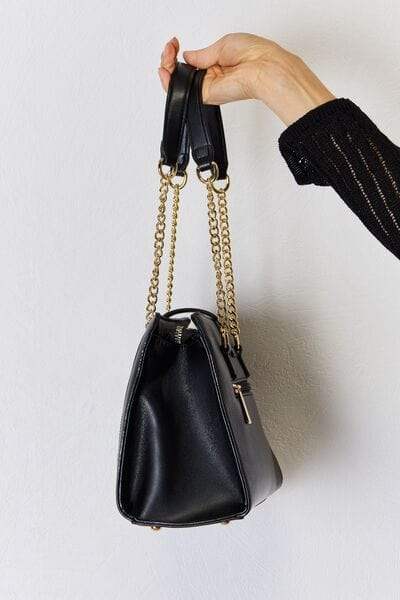 David Jones Quilted PU Leather Handbag - Trendsi - Flyclothing LLC