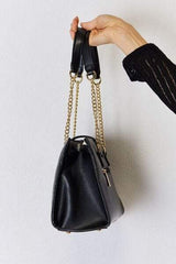 David Jones Quilted PU Leather Handbag - Trendsi - Flyclothing LLC