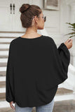 Tie Neck Balloon Sleeve Blouse - Trendsi - Flyclothing LLC