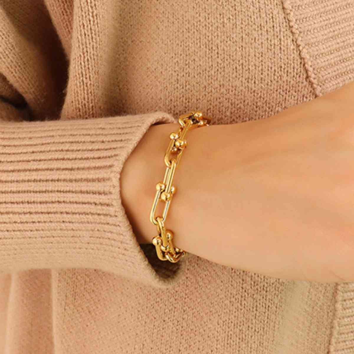 Chunky Chain Titanium Steel Bracelet - Trendsi - Flyclothing LLC