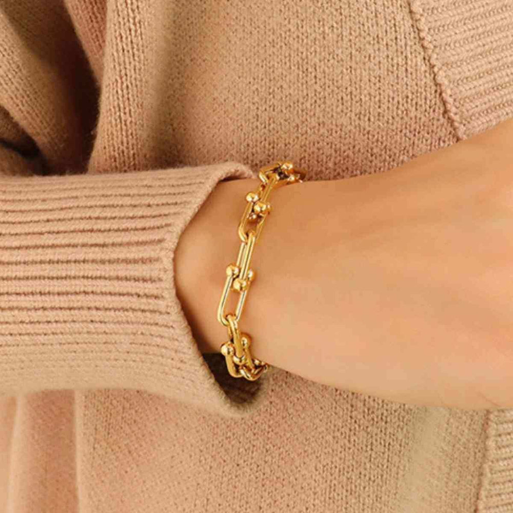 Chunky Chain Titanium Steel Bracelet - Trendsi - Flyclothing LLC